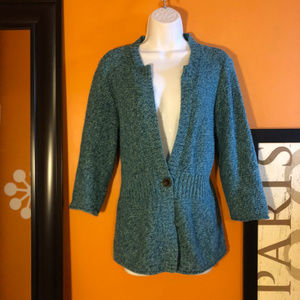 Eddie Bauer cozy cardigan, teal green